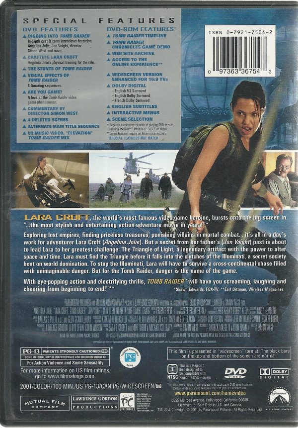 Lara Croft: Tomb Raider (DVD, 2001, Collector s Edition) For Sale